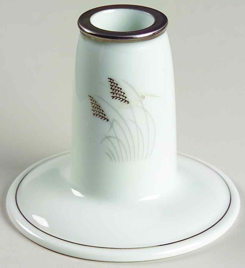 Moon Glow (Black Plant) 3" Candlesticks by Fukagawa-1