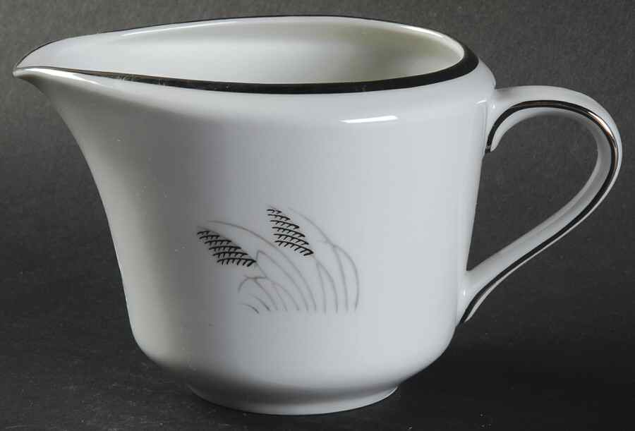 Moon Glow (Black Plant) Creamer by Fukagawa-1