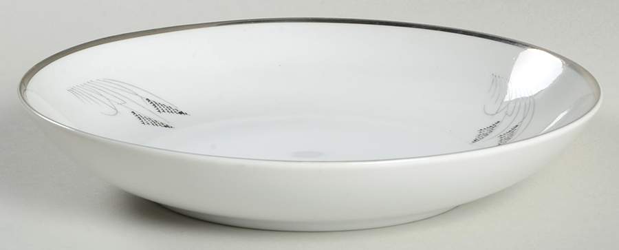 Moon Glow (Black Plant) Coupe Soup Bowl by Fukagawa-1