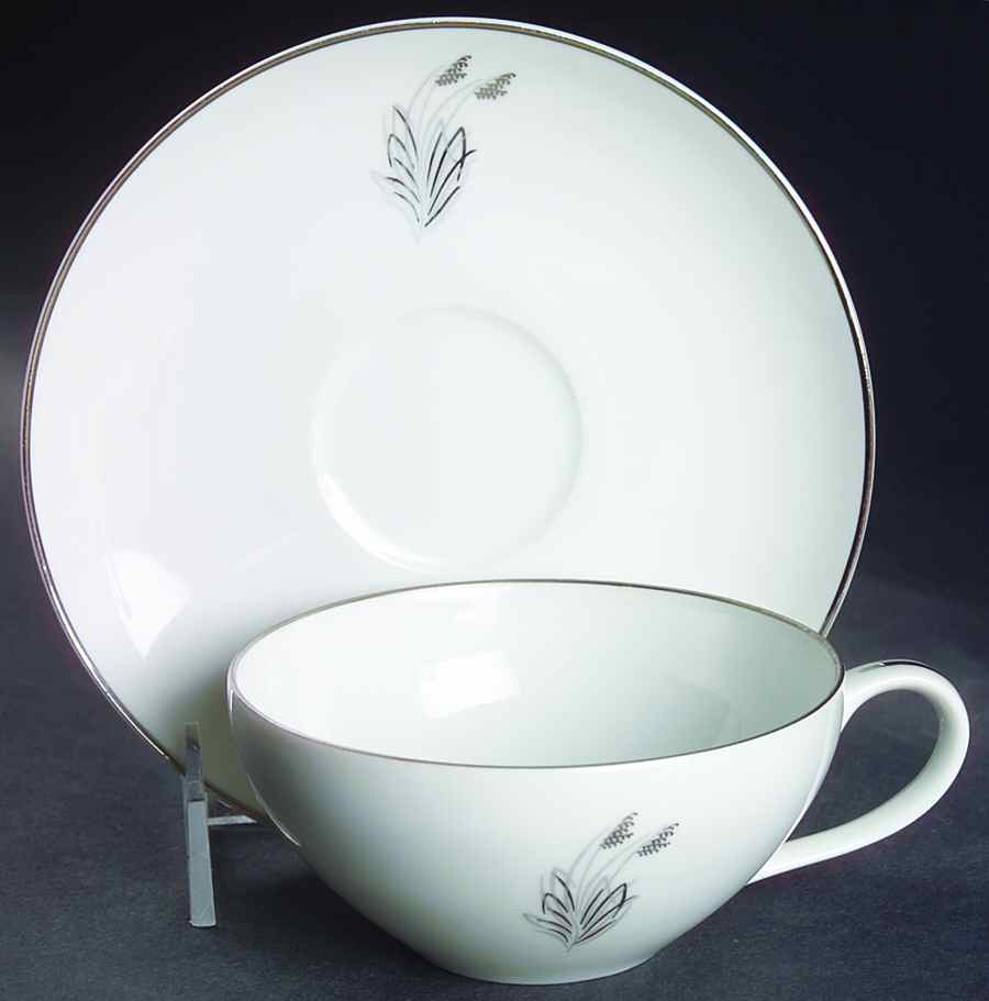 Moonlight Flat Cup & Saucer Set by Fukagawa-1