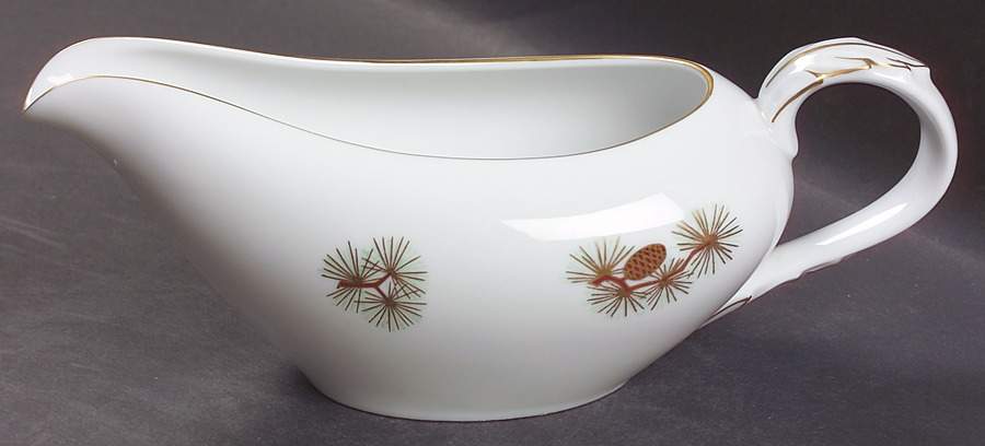 Pine Cone (Coupe Shape) Gravy Boat by Fukagawa-1