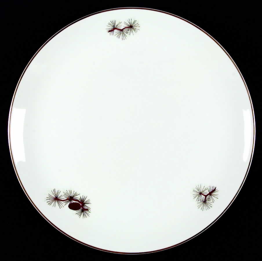 Pine Cone (Coupe Shape) Dinner Plate by Fukagawa-1
