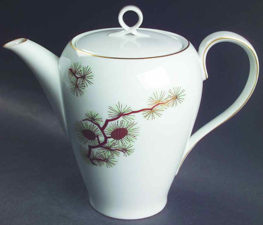Pine Cone (Coupe Shape) Mini Teapot & Lid by Fukagawa-1