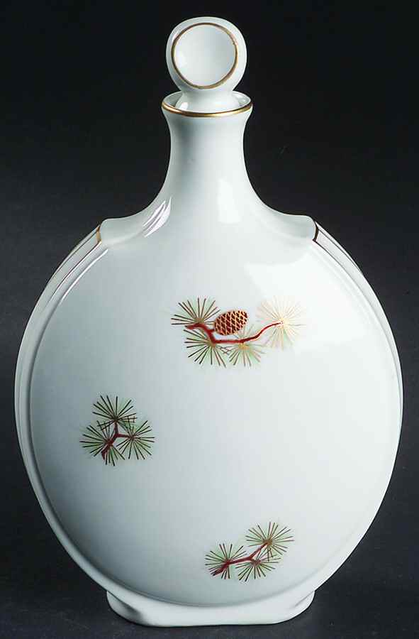 Pine Cone (Coupe Shape) Decanter and Stopper by Fukagawa-1