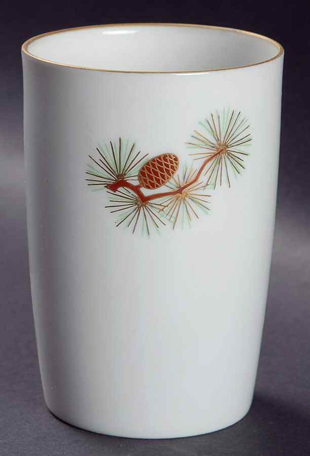 Pine Cone (Coupe Shape) Tall China Tumbler by Fukagawa-1