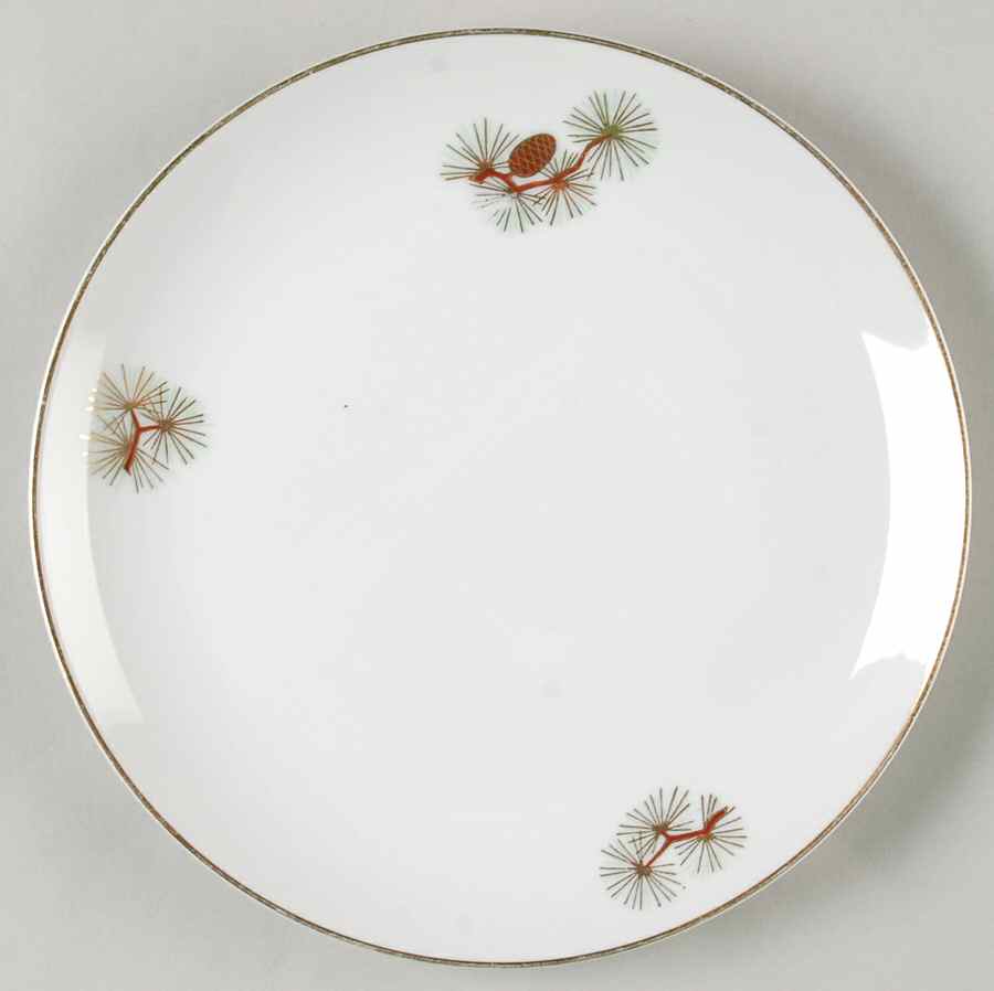 Pine Cone (Coupe Shape) Salad Plate by Fukagawa-1