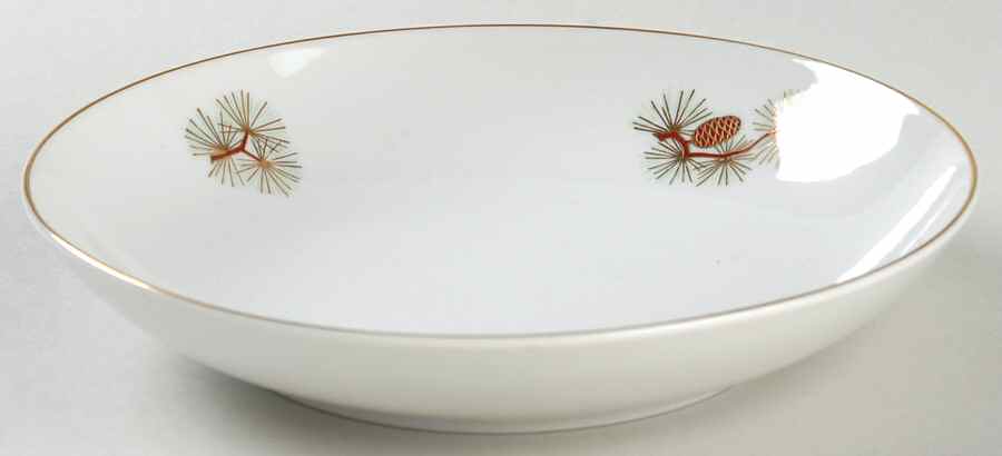 Pine Cone (Coupe Shape) Coupe Soup Bowl by Fukagawa-1