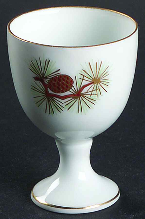 Pine Cone (Rim Shape) Single Egg Cup by Fukagawa-1