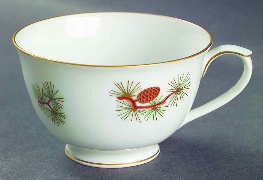 Pine Cone (Rim Shape) Footed Cup by Fukagawa-1