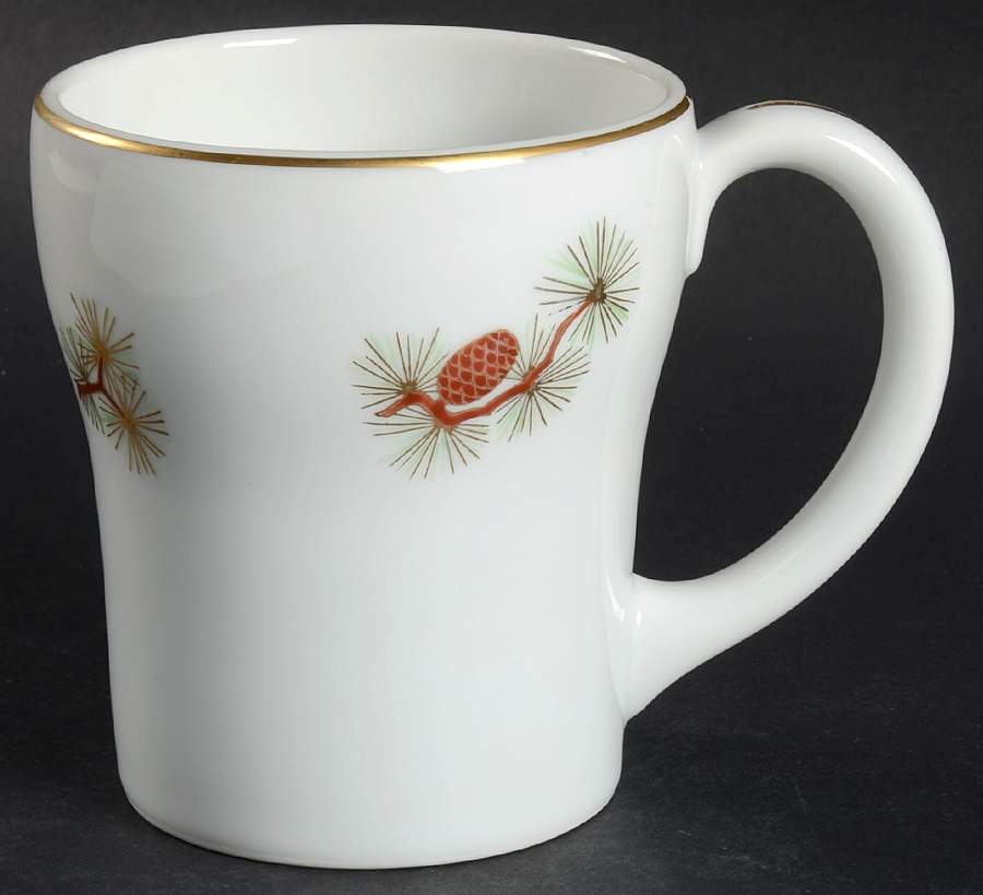 Pine Cone (Rim Shape) Mug by Fukagawa-1
