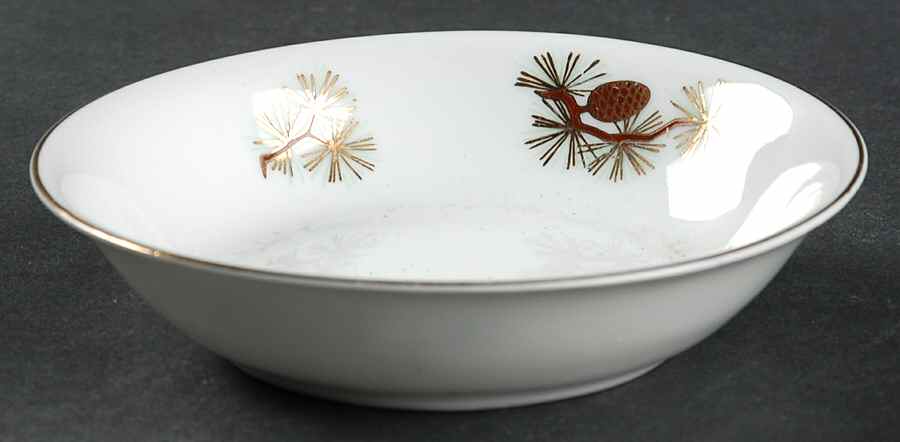 Pine Cone (Rim Shape) Fruit/Dessert (Sauce) Bowl by Fukagawa-1