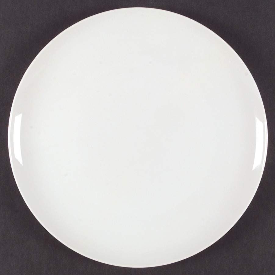Plain White Dinner Plate by Fukagawa-1