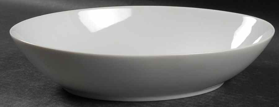 Plain White 10" Oval Vegetable Bowl by Fukagawa-1