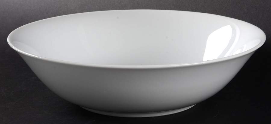 Plain White 9" Round Vegetable Bowl by Fukagawa-1