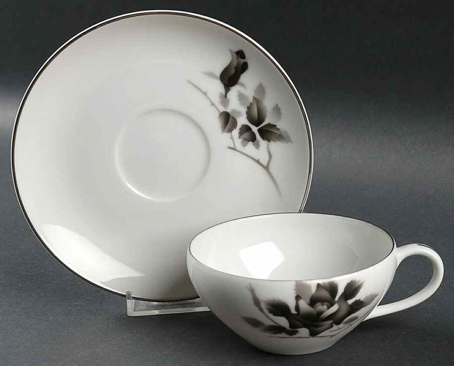 Princess Flat Cup & Saucer Set by Fukagawa-1