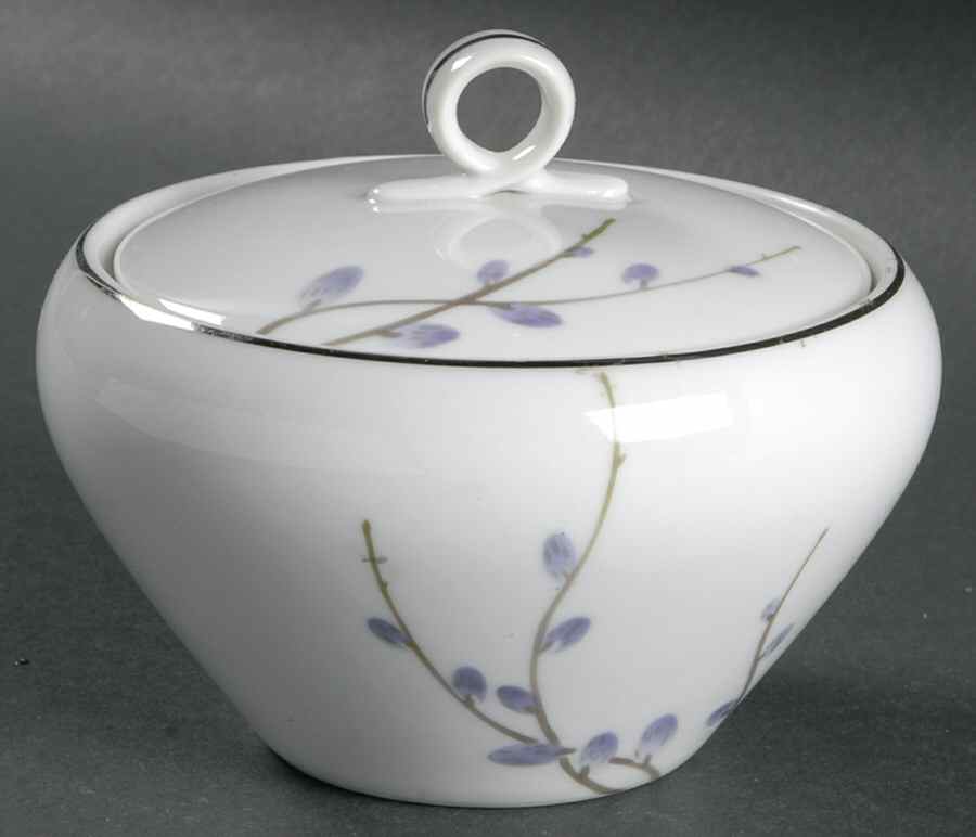 Sallow Sugar Bowl & Lid by Fukagawa-1