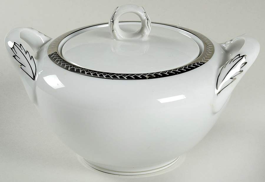 Silver Braid Sugar Bowl & Lid by Fukagawa-1