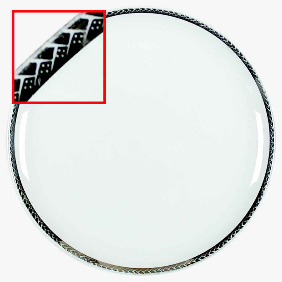 Silver Braid Dinner Plate by Fukagawa-1