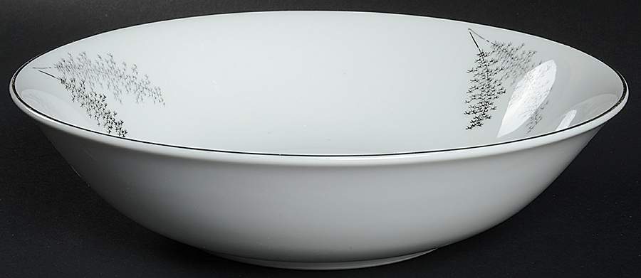 Silver Bamboo (3 Groups of Trees) 9" Round Vegetable Bowl by Fukagawa-1
