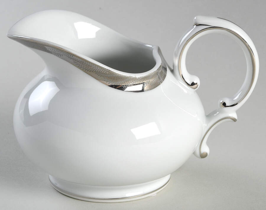 Silver Lichen Creamer by Fukagawa-1