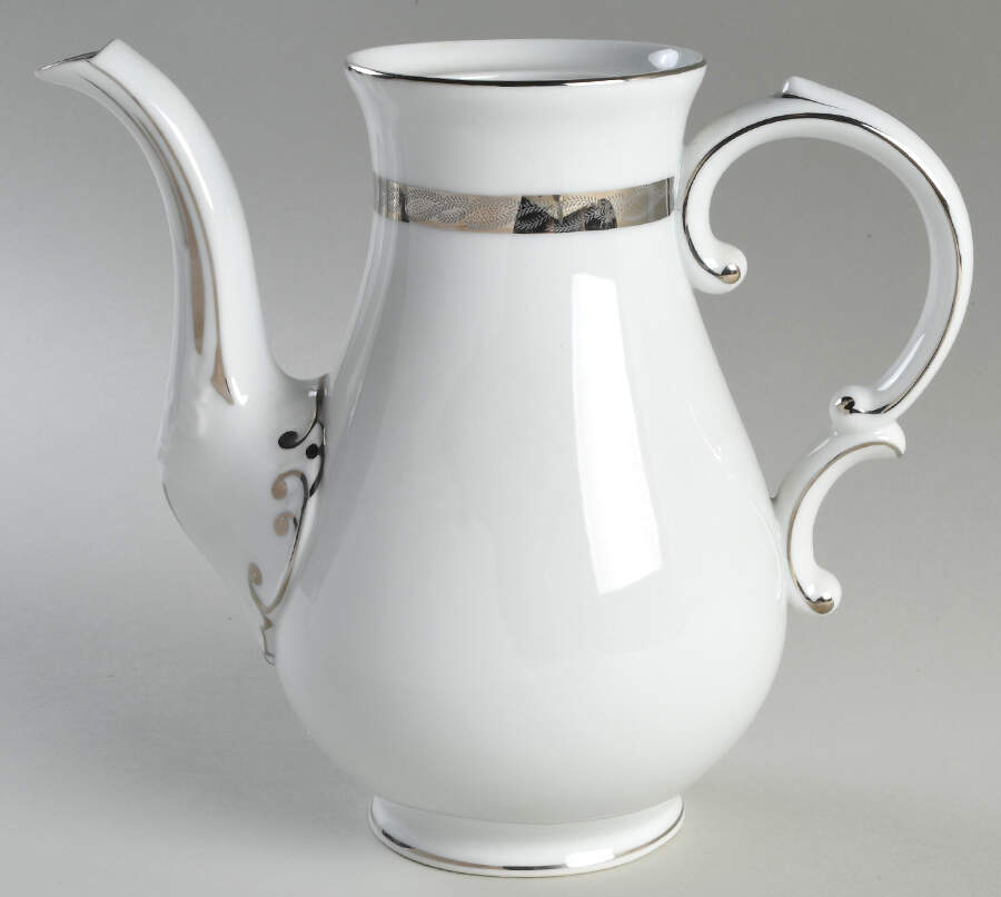 Silver Lichen Coffee Pot No Lid by Fukagawa-1