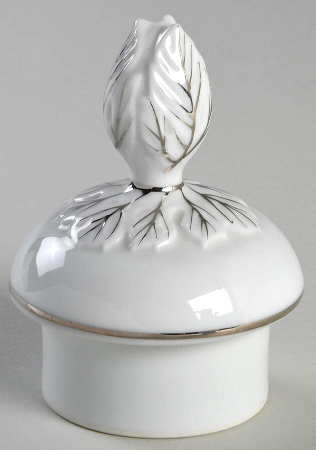 Silver Lichen Lid for Coffee Pot by Fukagawa-1