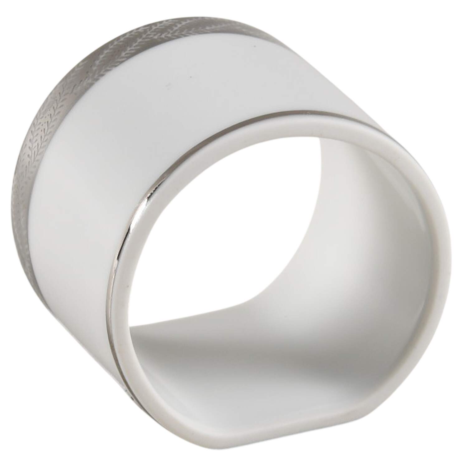 Silver Lichen Napkin Ring by Fukagawa-1