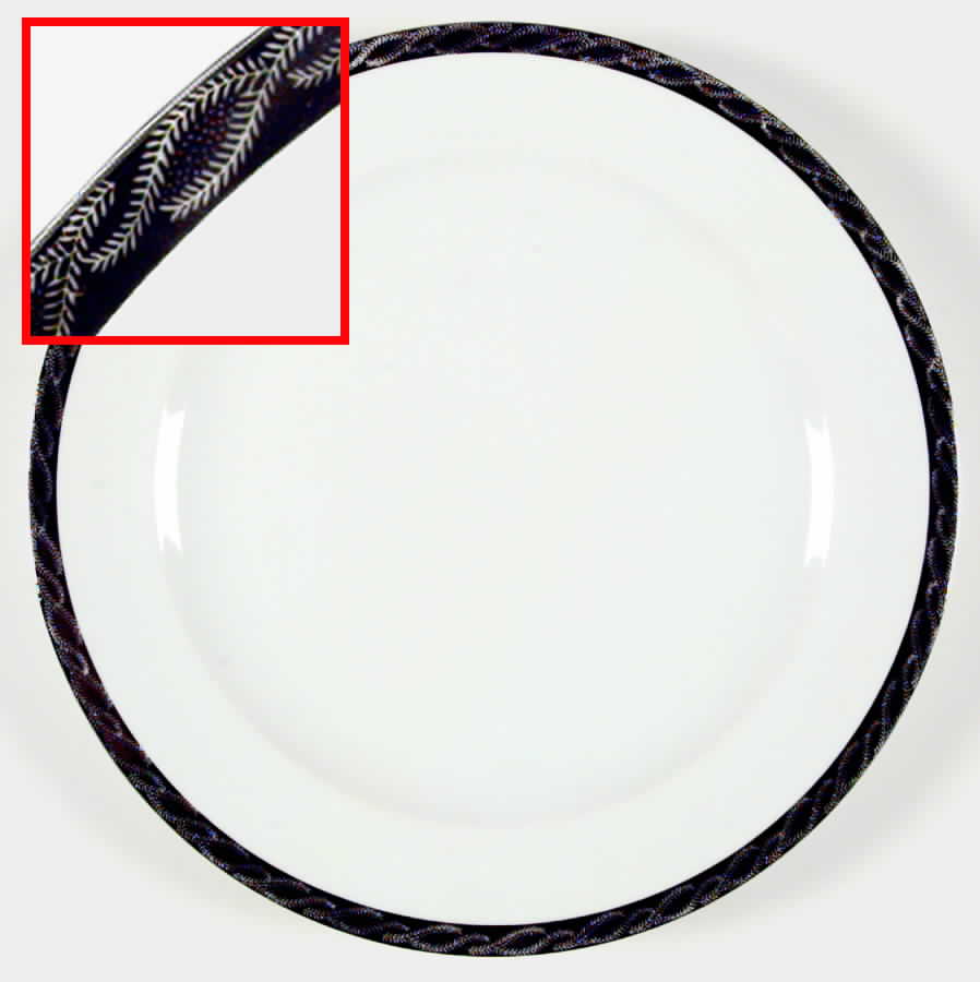 Silver Lichen Dinner Plate by Fukagawa-1