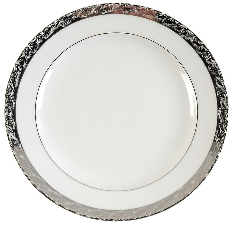 Silver Lichen Salad Plate by Fukagawa-1