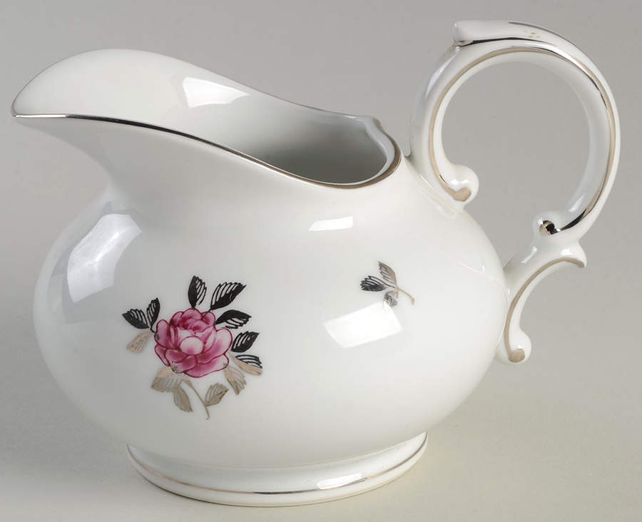 Silver Rose Creamer by Fukagawa-1