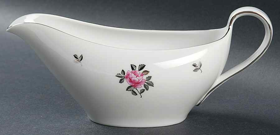 Silver Rose Gravy Boat by Fukagawa-1
