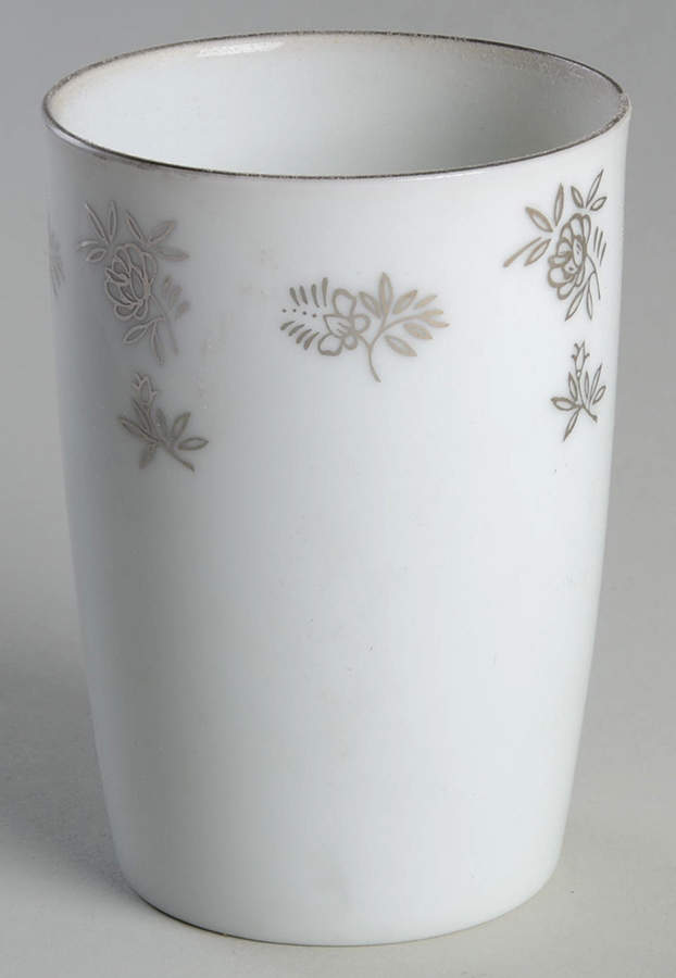 White Rose Tall China Tumbler by Fukagawa-1