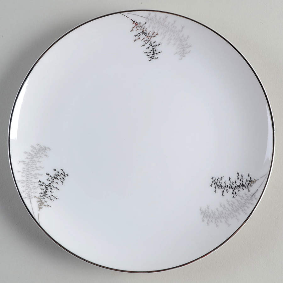 White Rose Salad Plate by Fukagawa-1