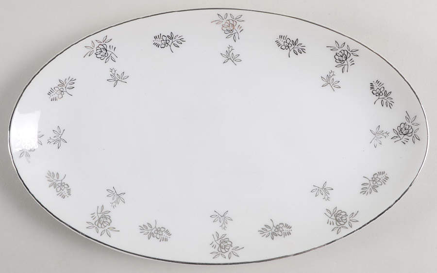 White Rose Relish/Gravy Underplate by Fukagawa-1