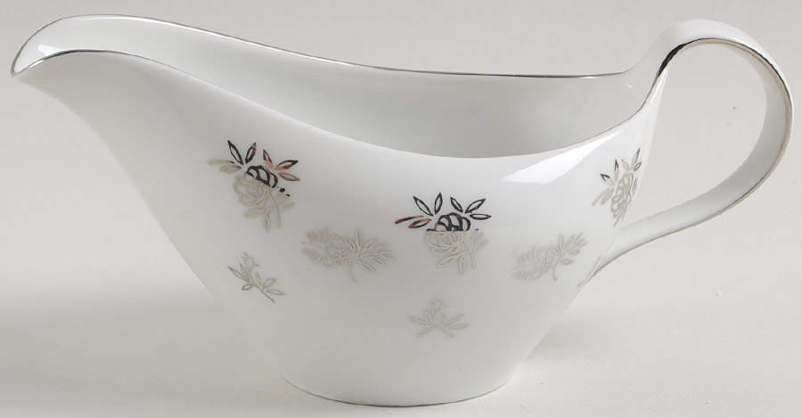 White Rose Creamer by Fukagawa-1