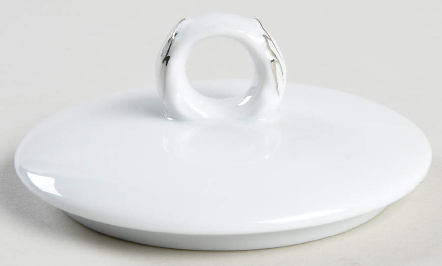 White Rose Lid for Sugar Bowl by Fukagawa-1