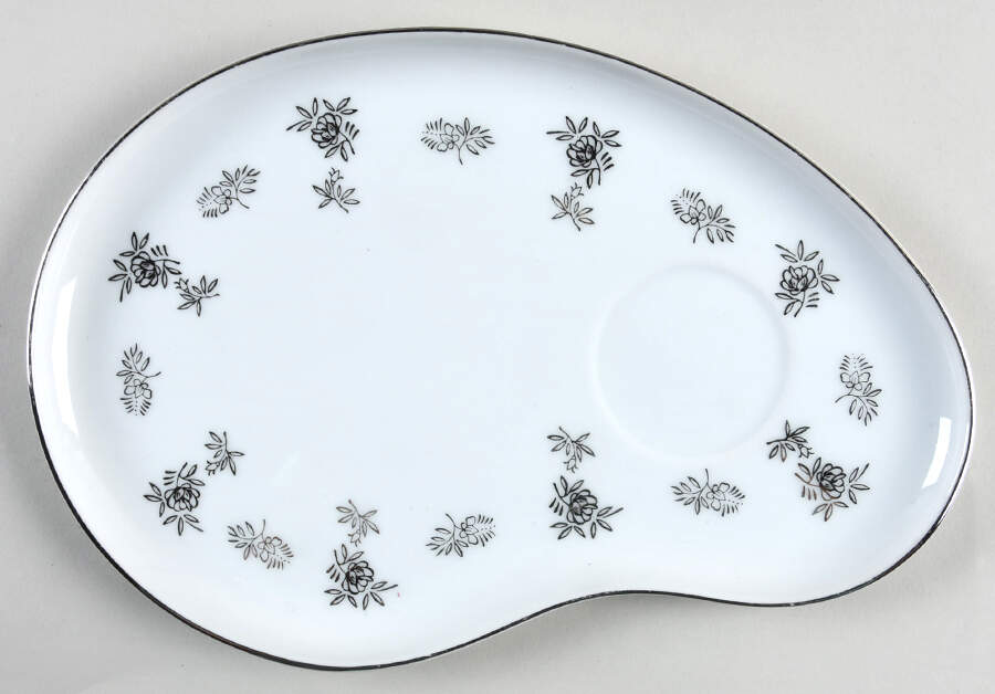 White Rose Snack Plate by Fukagawa-1