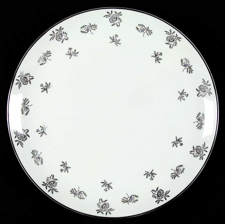 White Rose Dinner Plate by Fukagawa-1