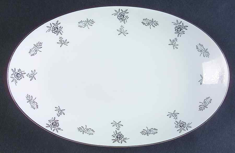 White Rose Relish/Gravy Underplate by Fukagawa-1