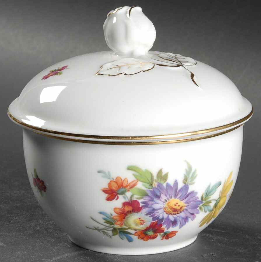 Ancestral Dresden Sugar Bowl & Lid by Furstenberg-1