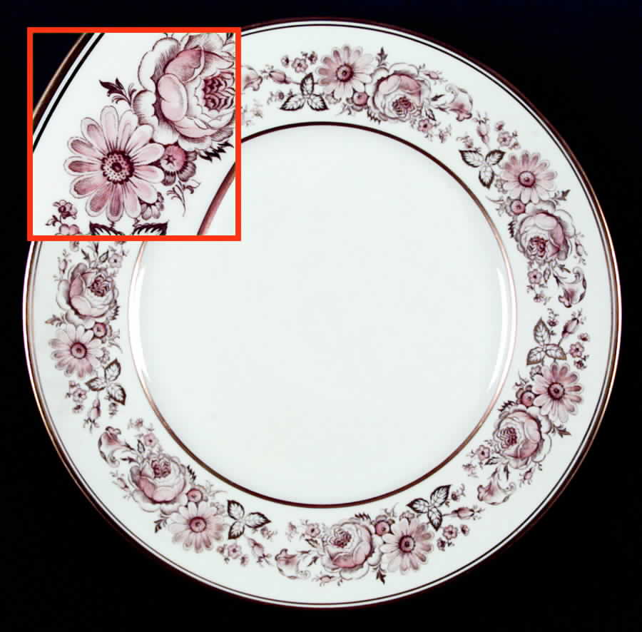 Gerverot Rose (Gold Verge) Dinner Plate by Furstenberg-1