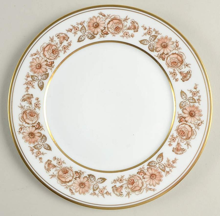 Gerverot Rose (Gold Verge) Salad Plate by Furstenberg-1