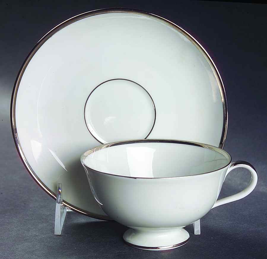 Silverdale Footed Cup & Saucer Set by Furstenberg-1