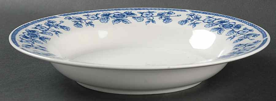 Blue Chintz Large Rim Soup Bowl by Farberware-1