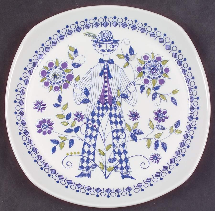 Lotte (Coupe) Square Salad Plate by Figgjo (Norway)-1
