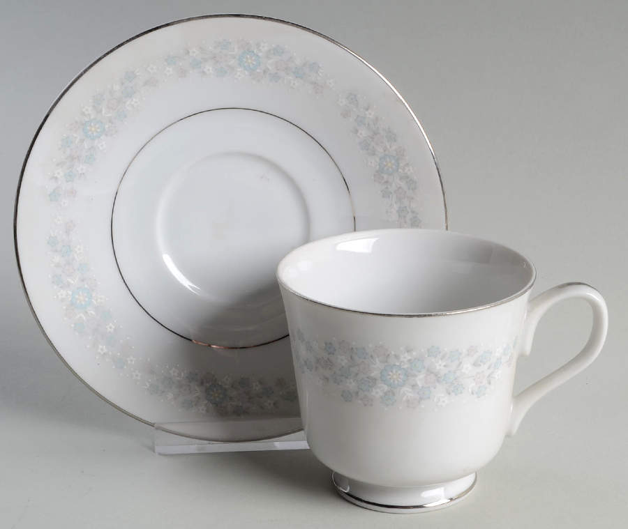 Oxford Hall Flat Cup & Saucer Set by Four Crown-1
