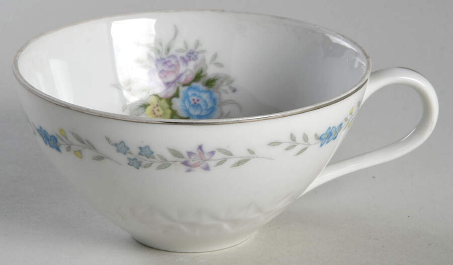 Floral Bouquet Flat Cup by Fine China of Japan-1