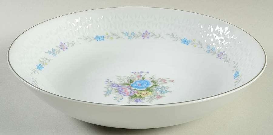 Floral Bouquet 9" Round Vegetable Bowl by Fine China of Japan-1