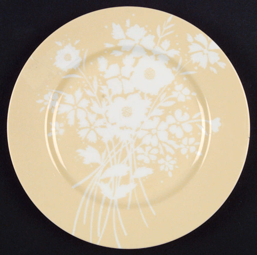 Silhouette Bouquet Yellow Salad Plate by Fitz and Floyd-1