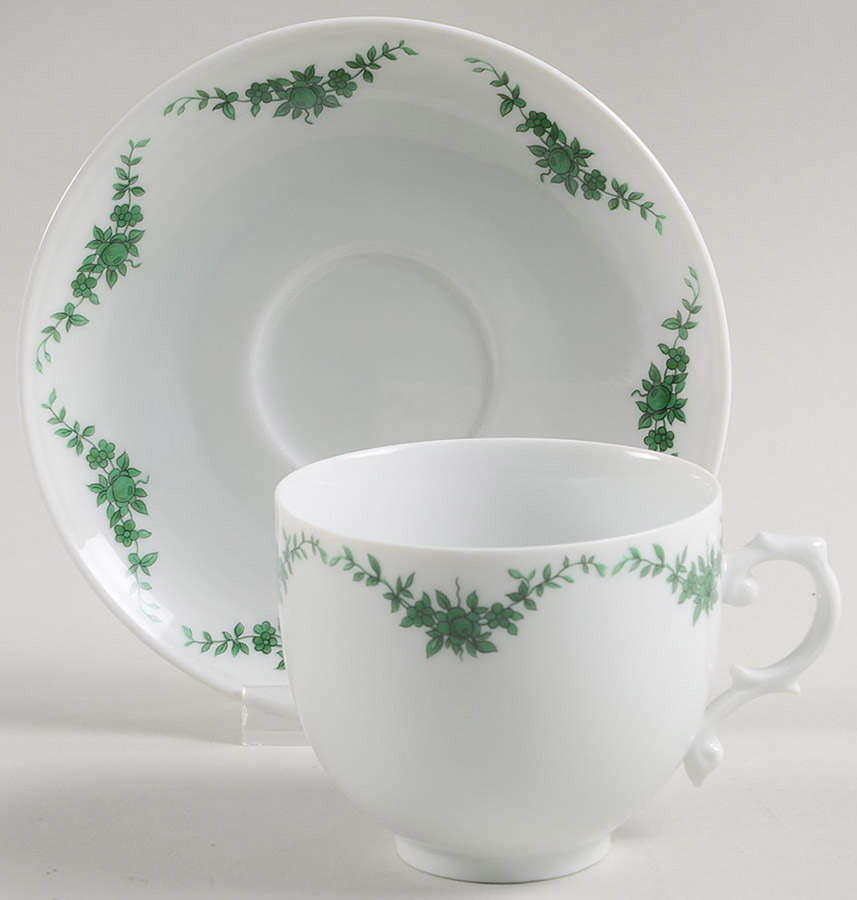 02762 Flat Cup & Saucer Set by Furstenberg-1